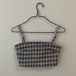 Plaid bandeau crop top, xs/s